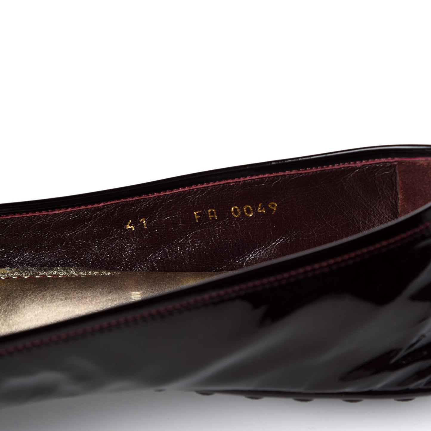 Patent Bow Flats 41 Bordeaux
