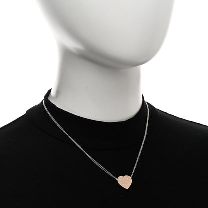Tiffany Sterling Silver Rubedo Return to Tiffany Heart Tag Necklace 2 of 5