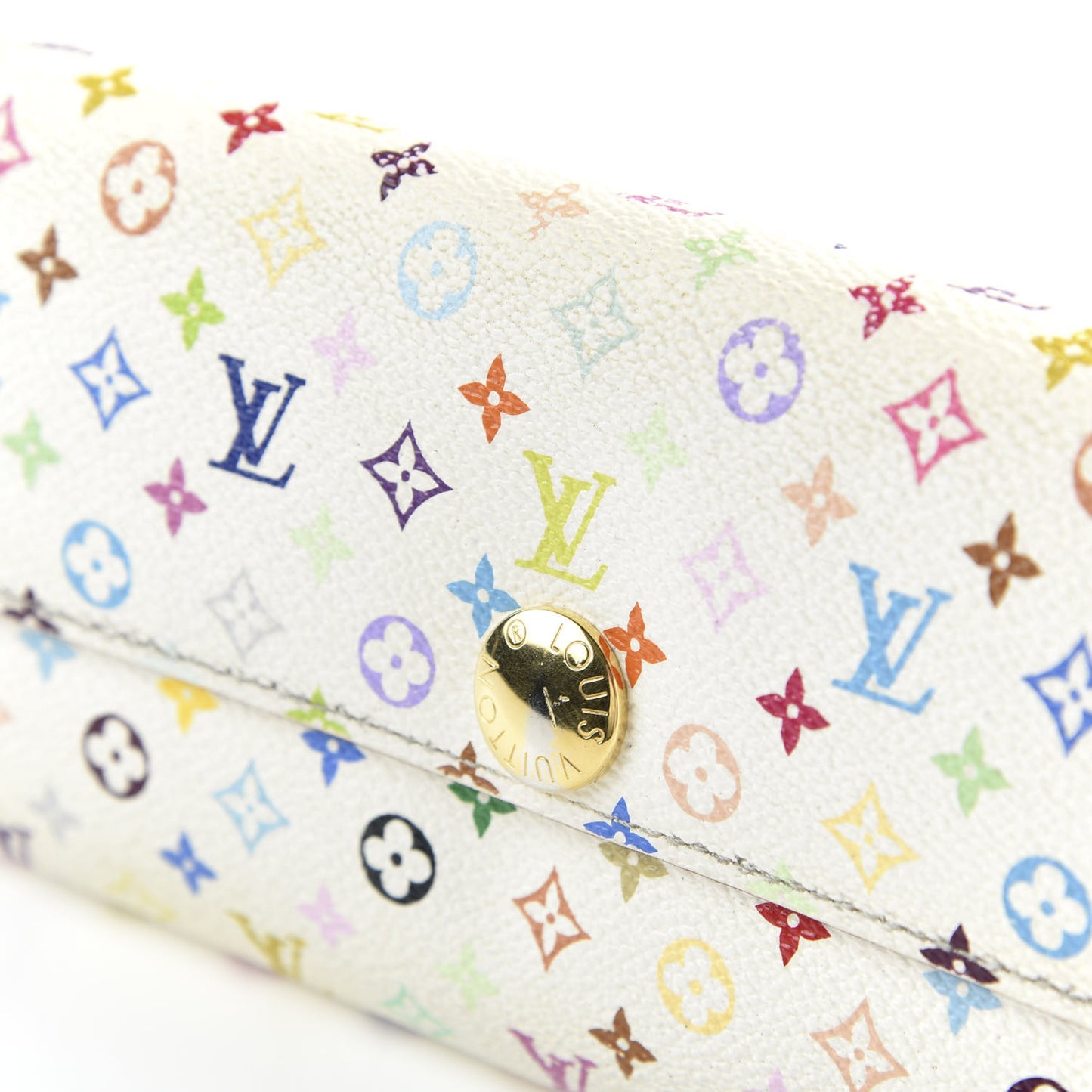 Monogram Multicolor Sarah Wallet White Citron