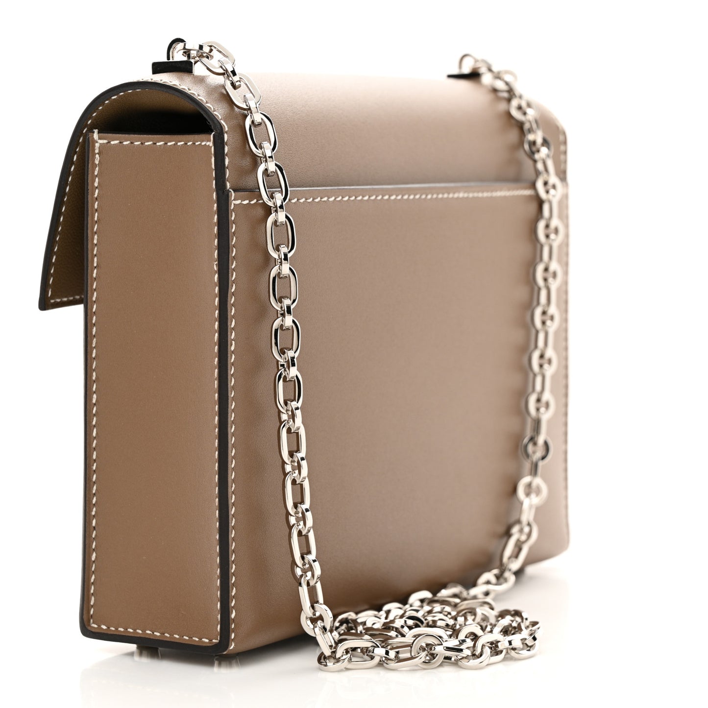 Tadelakt Mini Verrou Chaine Bag Etoupe