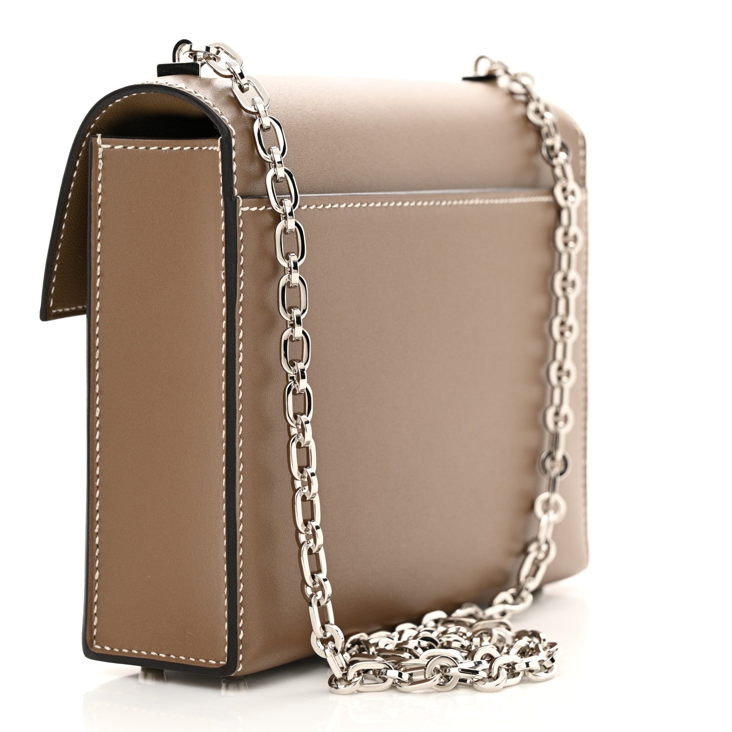 Hermes Tadelakt Mini Verrou Chaine Bag Etoupe 3 of 12