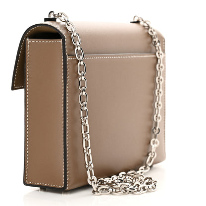 Hermes Tadelakt Mini Verrou Chaine Bag Etoupe 3 of 12