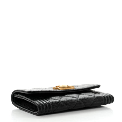Chanel Caviar Quilted Boy Flap Card Holder Black 4 of 10
