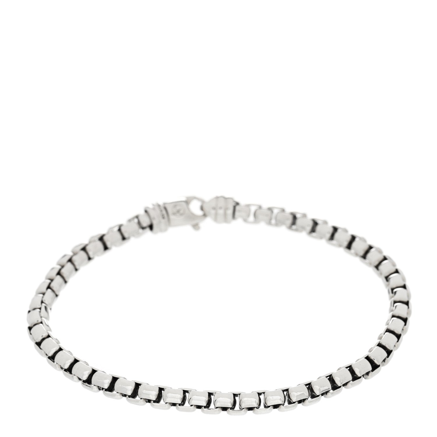 David Yurman Sterling Silver 7mm Box Chain Bracelet 1 of 5