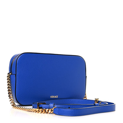 Versace Grainy Calfskin Small Virtus Camera Bag Blue 3 of 8