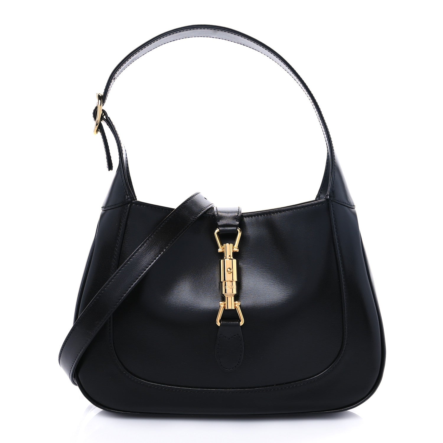 Gucci Boarded Dyana Lux Calfskin Small Jackie 1961 Hobo Black 1 of 8