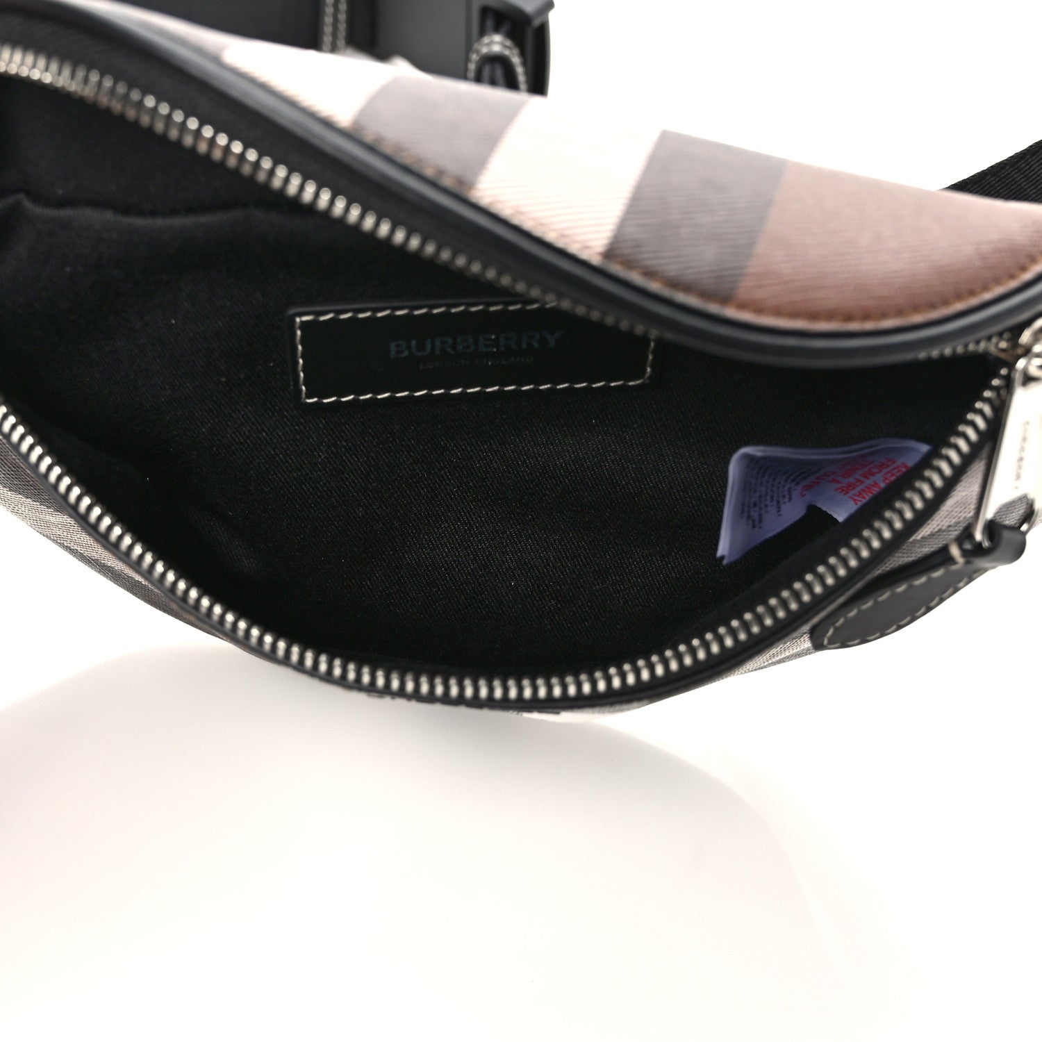 Burberry E-canvas Check Cason Bum Bag Dark Birch Brown 4 of 7