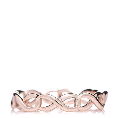 Tiffany 18K Rose Gold Narrow Infinity Band Ring 49 4.75 1 of 4