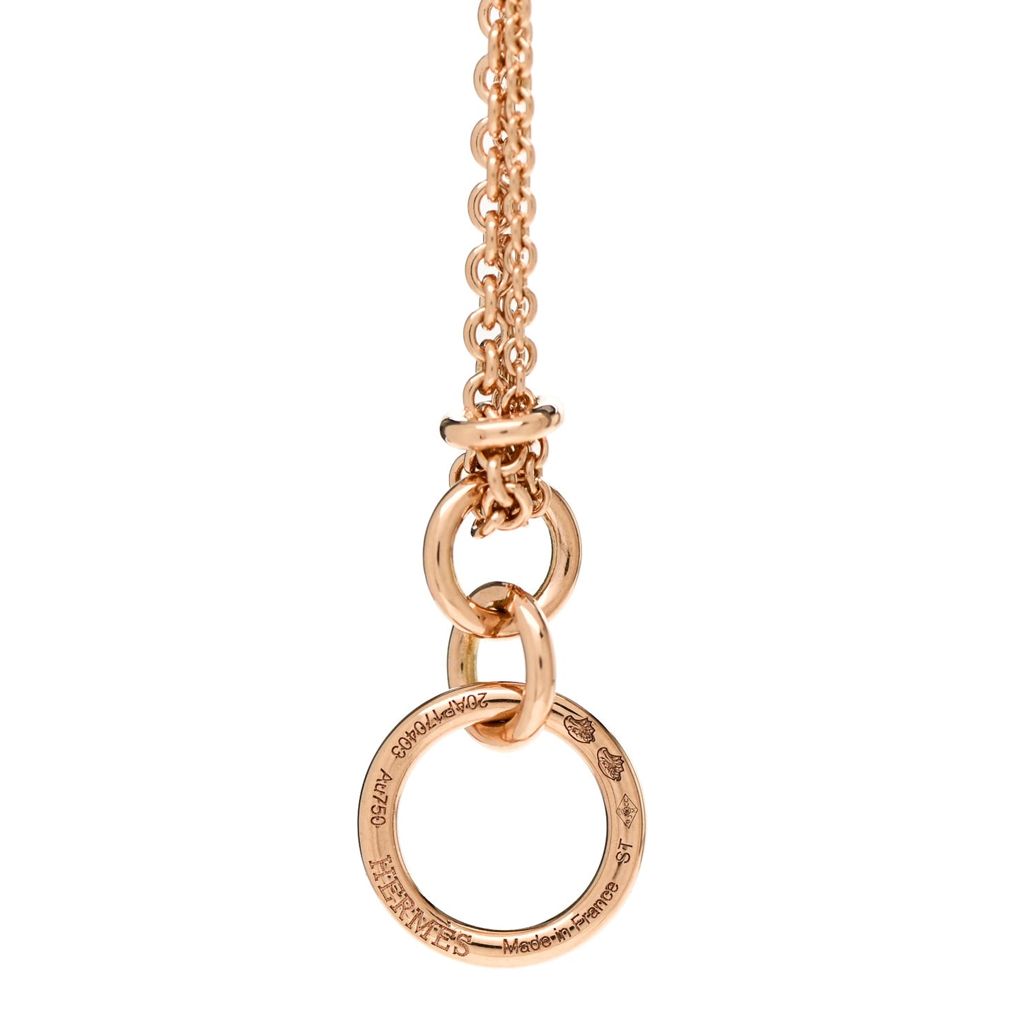 18K Rose Gold Diamond Black Tahitian Pearl Albertine Necklace