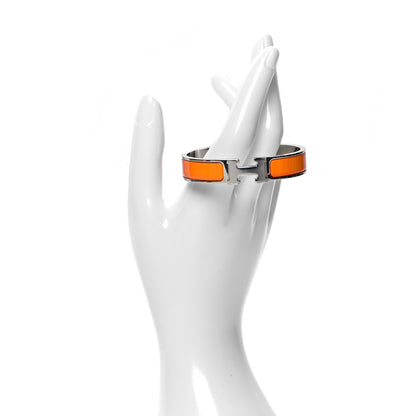 Hermes Enamel Narrow Clic Clac H Bracelet PM Orange 2 of 5