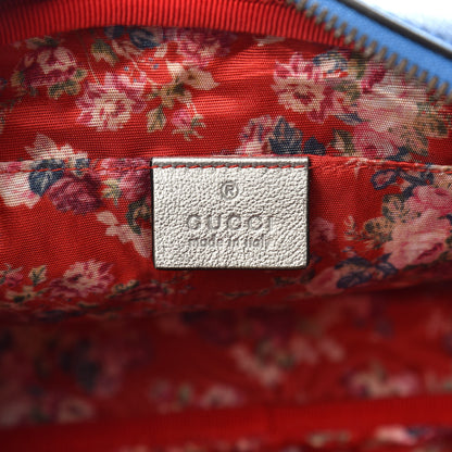 Gucci Laminated Nappa Trapuntata Small Zumi Shoulder Bag Rosso Marine Argento 6 of 9