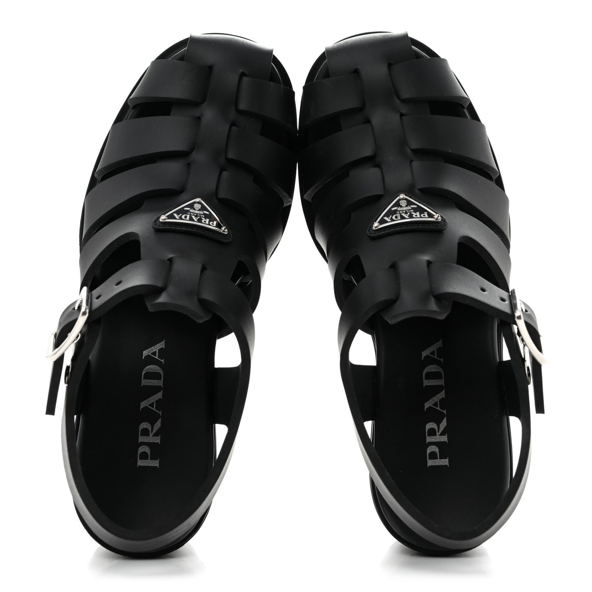 Foam Rubber Triangle Logo Monolith 55mm Cage Sandals 37 Black