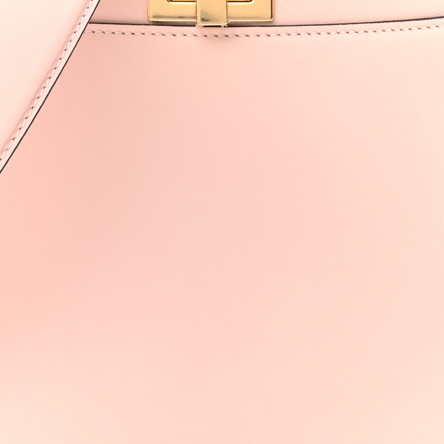 Vitello Seta Canvas FF Embroidered Mini Peekaboo Iconic Satchel Rosa Confetto
