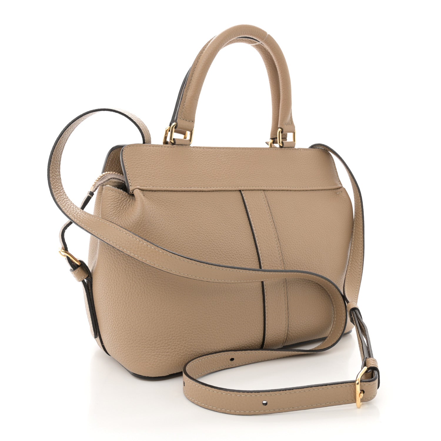 Celine Grained Calfskin Small Cabas De France Dune 3 of 12