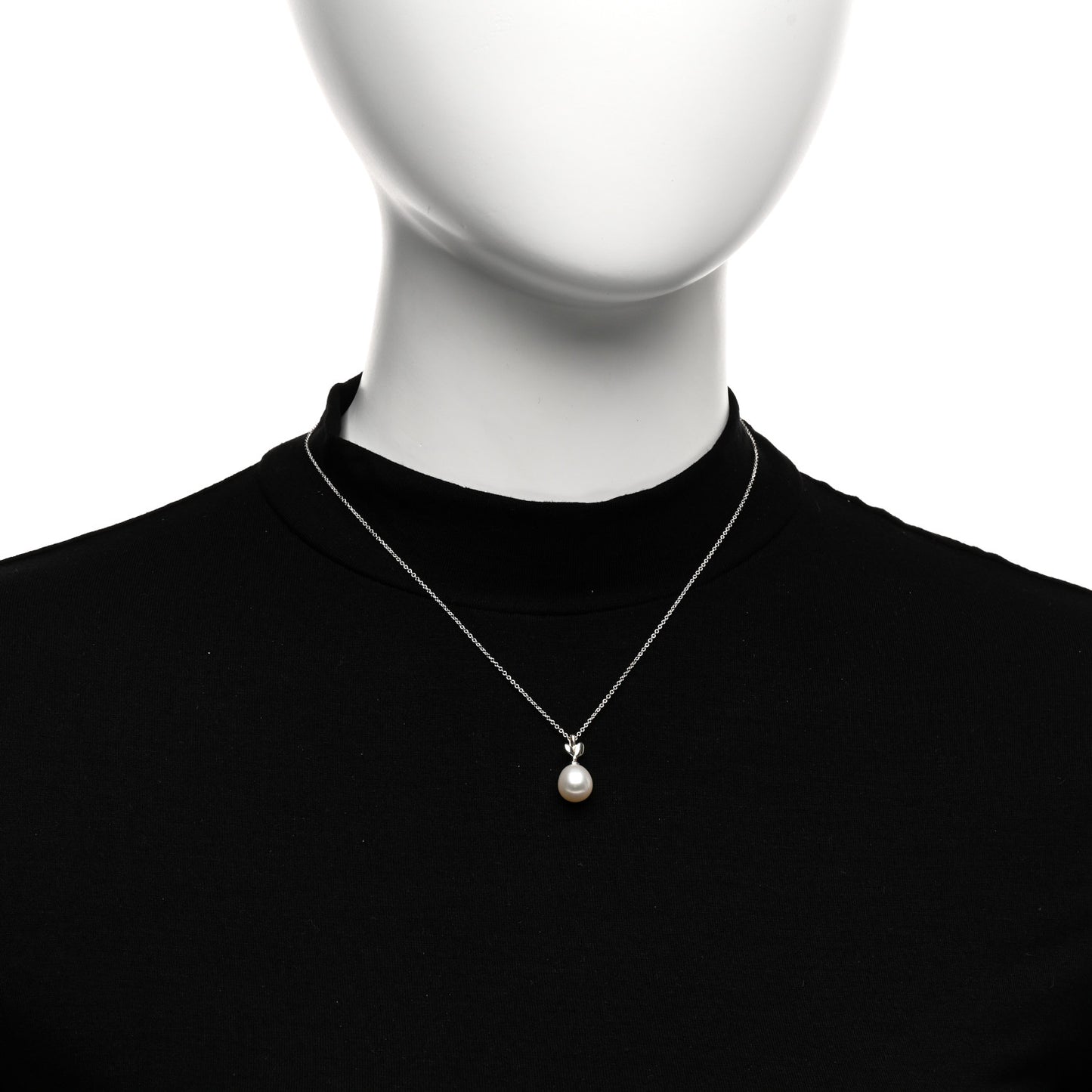 Sterling Silver Pearl Paloma Picasso Olive Leaf Drop Pendant Necklace