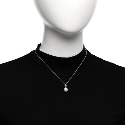 Tiffany Sterling Silver Pearl Paloma Picasso Olive Leaf Drop Pendant Necklace 2 of 4