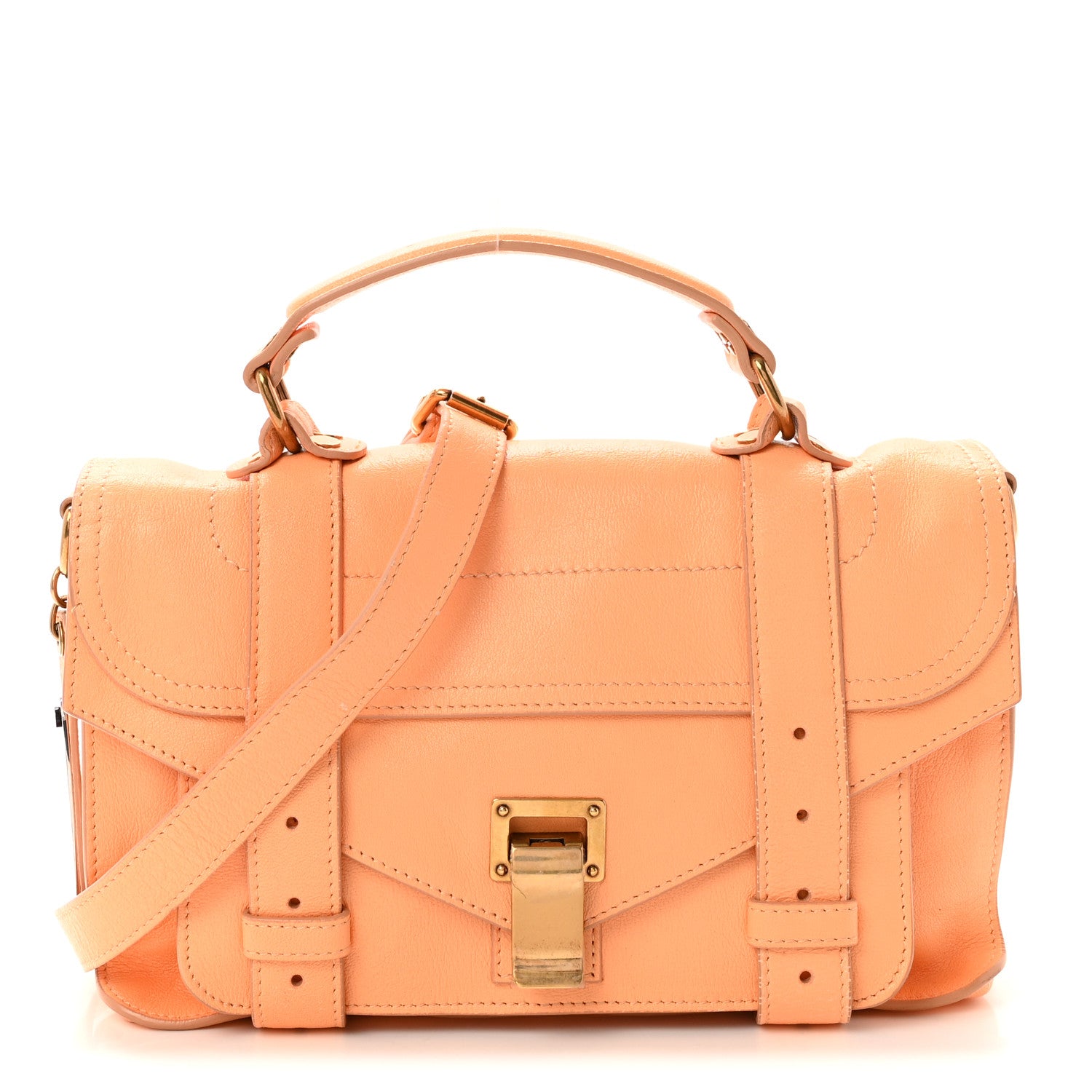 Proenza Schouler Lambskin Tiny PS1 Satchel Apricot 1 of 9