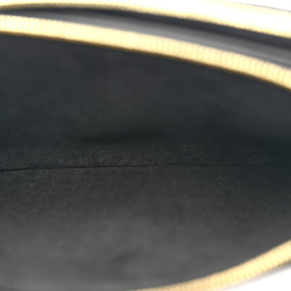 Louis Vuitton Empreinte Monogram Giant Double Zip Pochette Black Cream 5 of 11