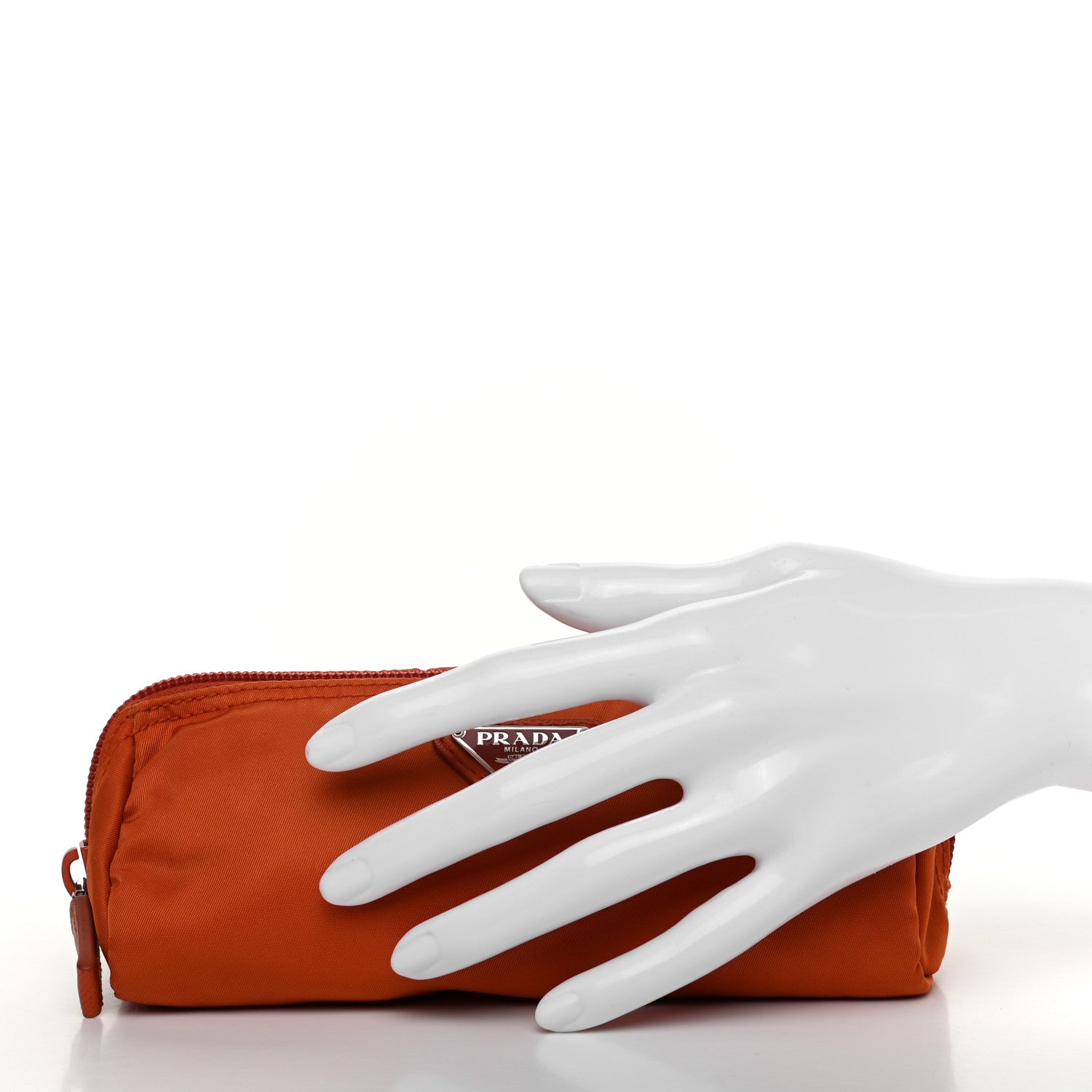 Prada Tessuto Nylon Pouch Papaya 2 of 7