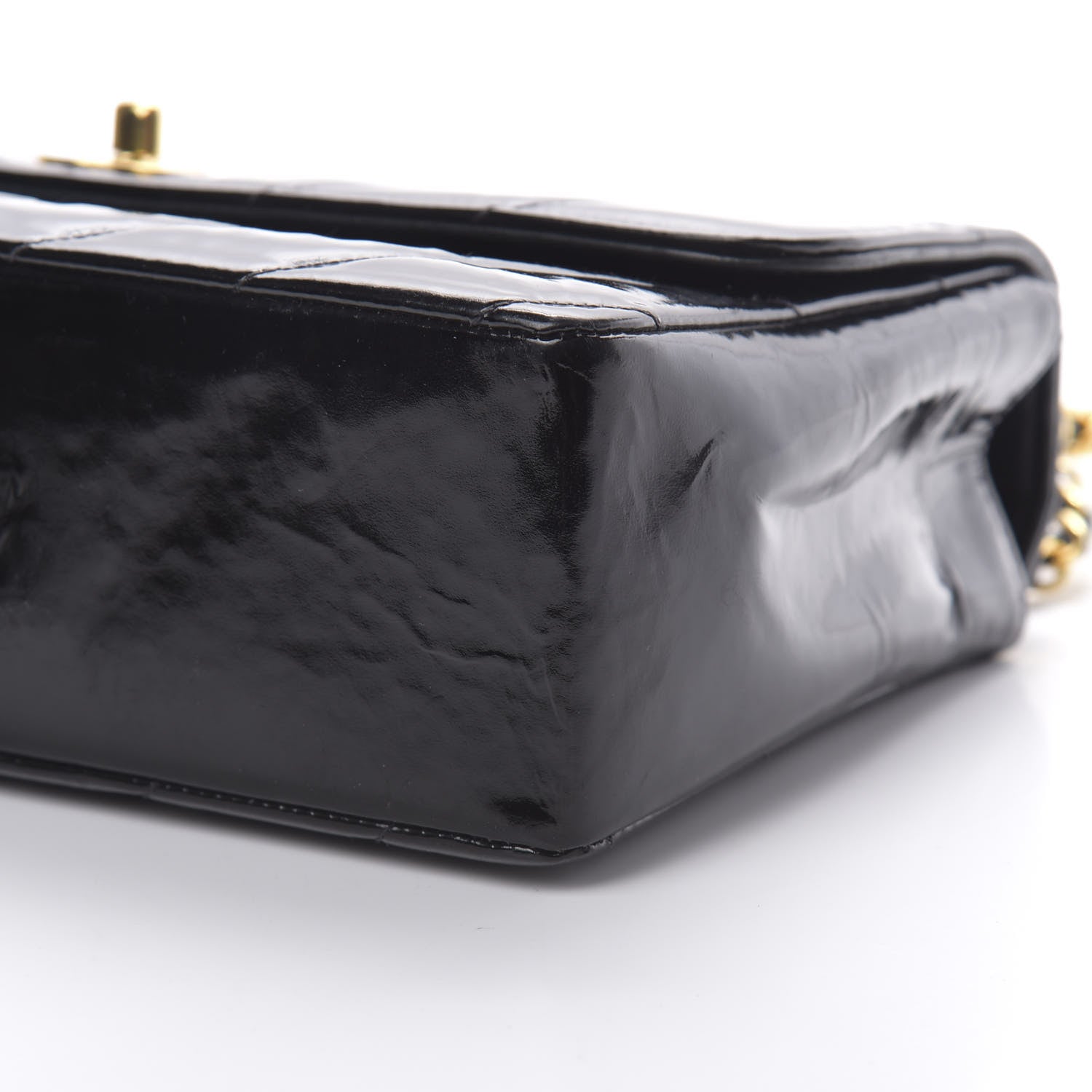 Chanel Patent Chevron Top Handle Flap Black 10 of 14