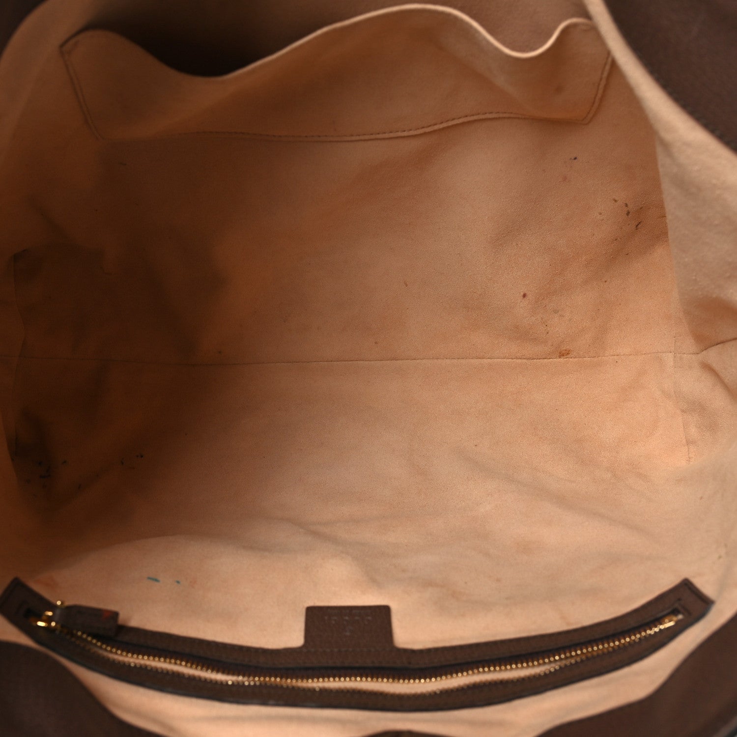 Gucci GG Supreme Monogram Textured Calfskin Web Medium Ophidia Shopping Tote Beige Ebony New Acero 5 of 10