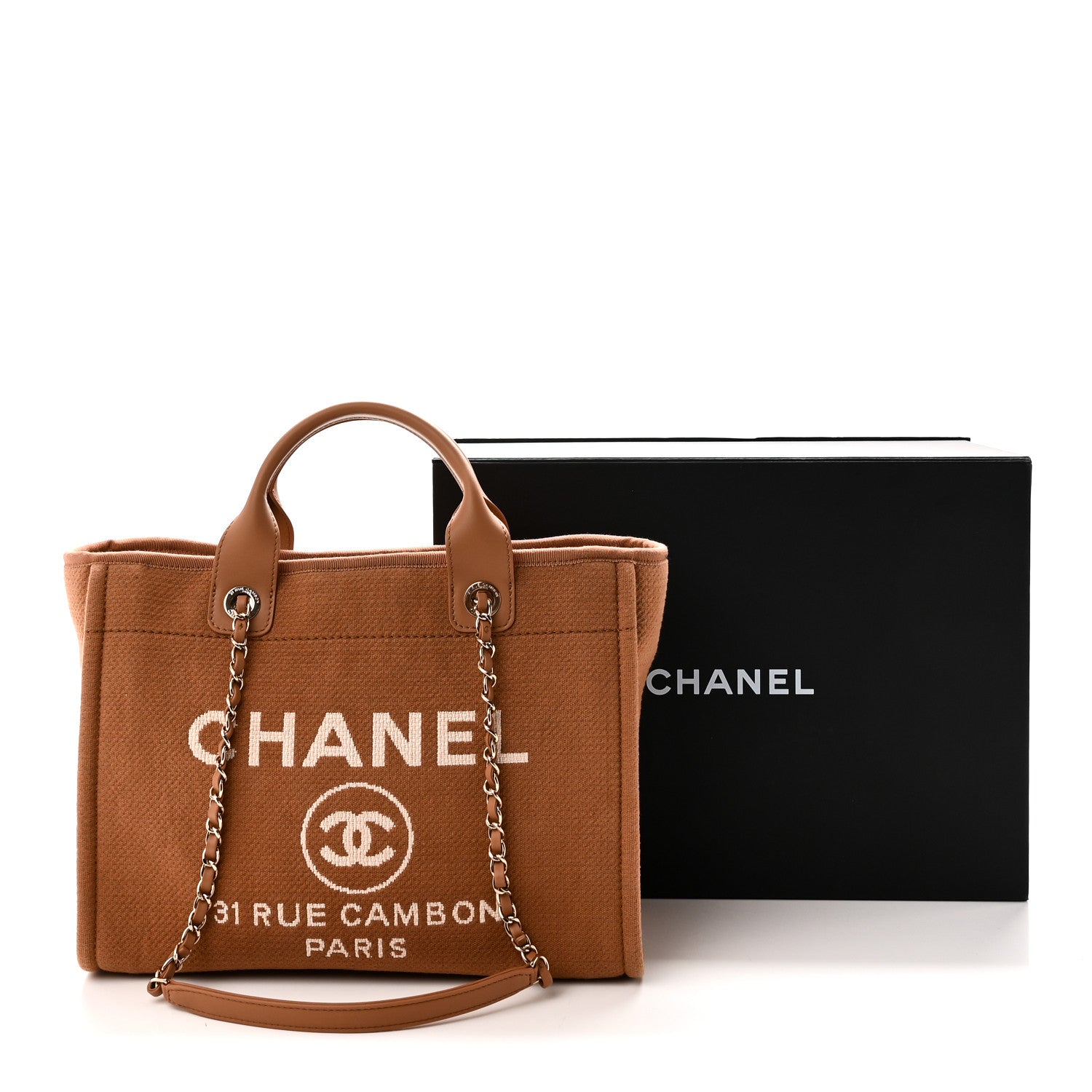 Chanel Mixed Fibers Small Deauville Tote Camel 12 of 12