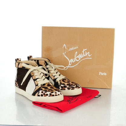 Christian Louboutin Calf Hair Animal Print Rantus Orlato Womens Flat Sneakers 37.5 2 of 10