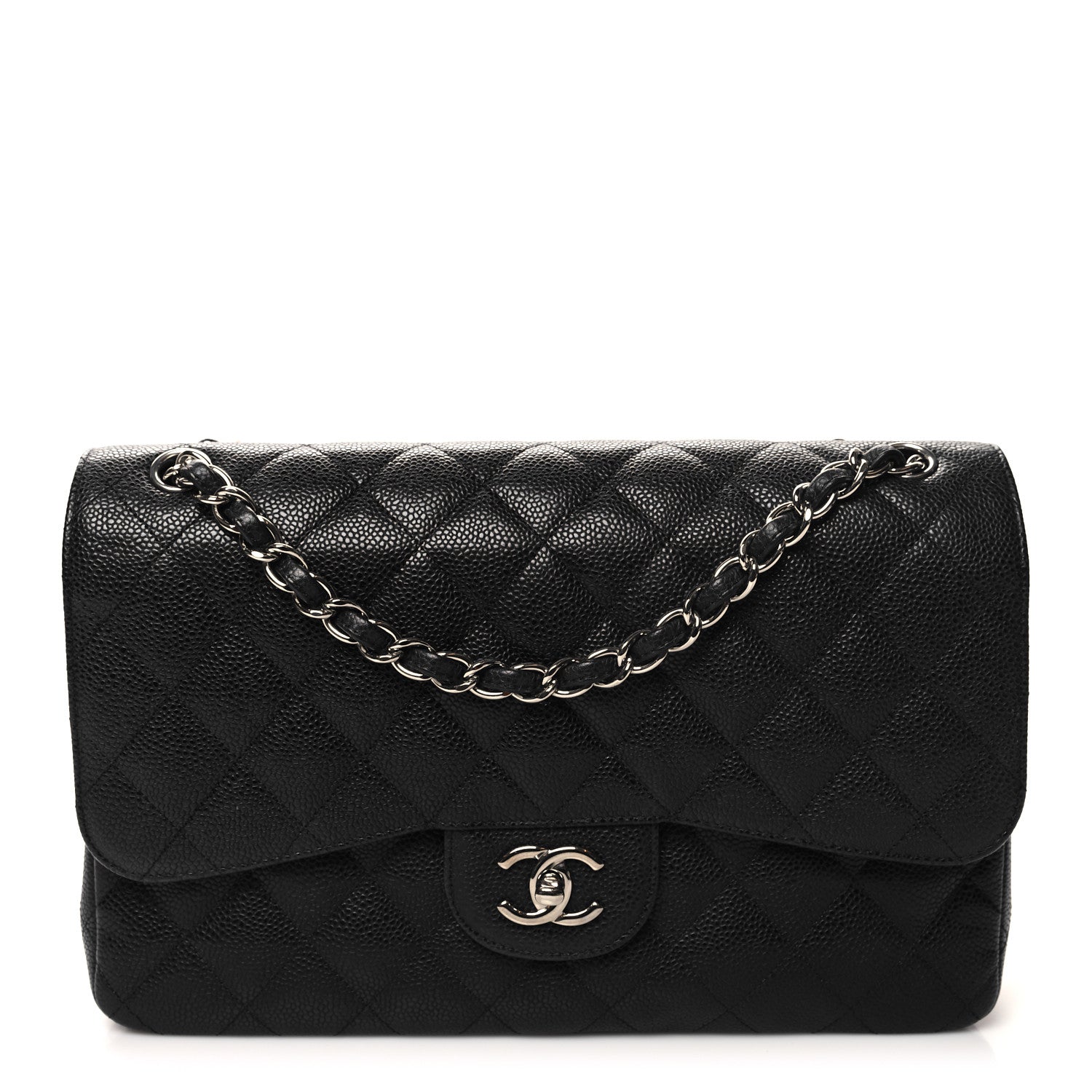 Chanel Caviar Quilted Jumbo Double Flap Black 1 of 10