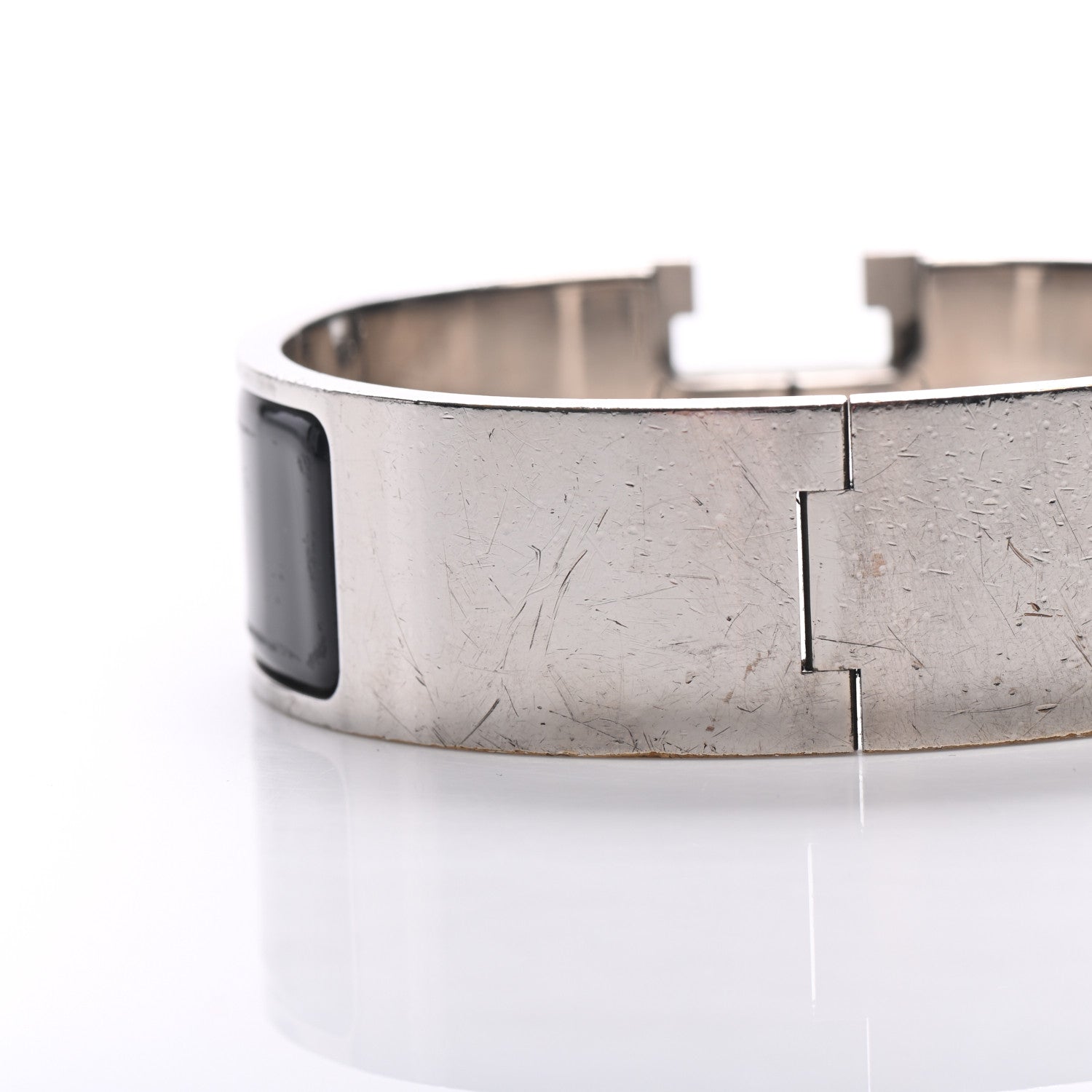 Hermes Enamel Wide Clic Clac H Bracelet PM Black 7 of 9