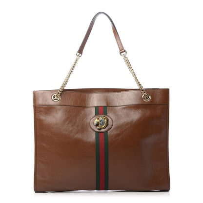 Gucci Calfskin Large Rajah Chain Tote Cuir 3 of 13