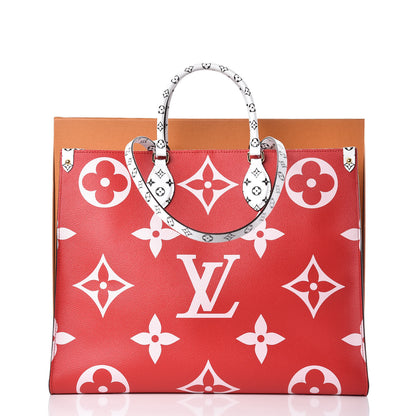 Louis Vuitton Monogram Giant Onthego GM Rouge Rose 10 of 10
