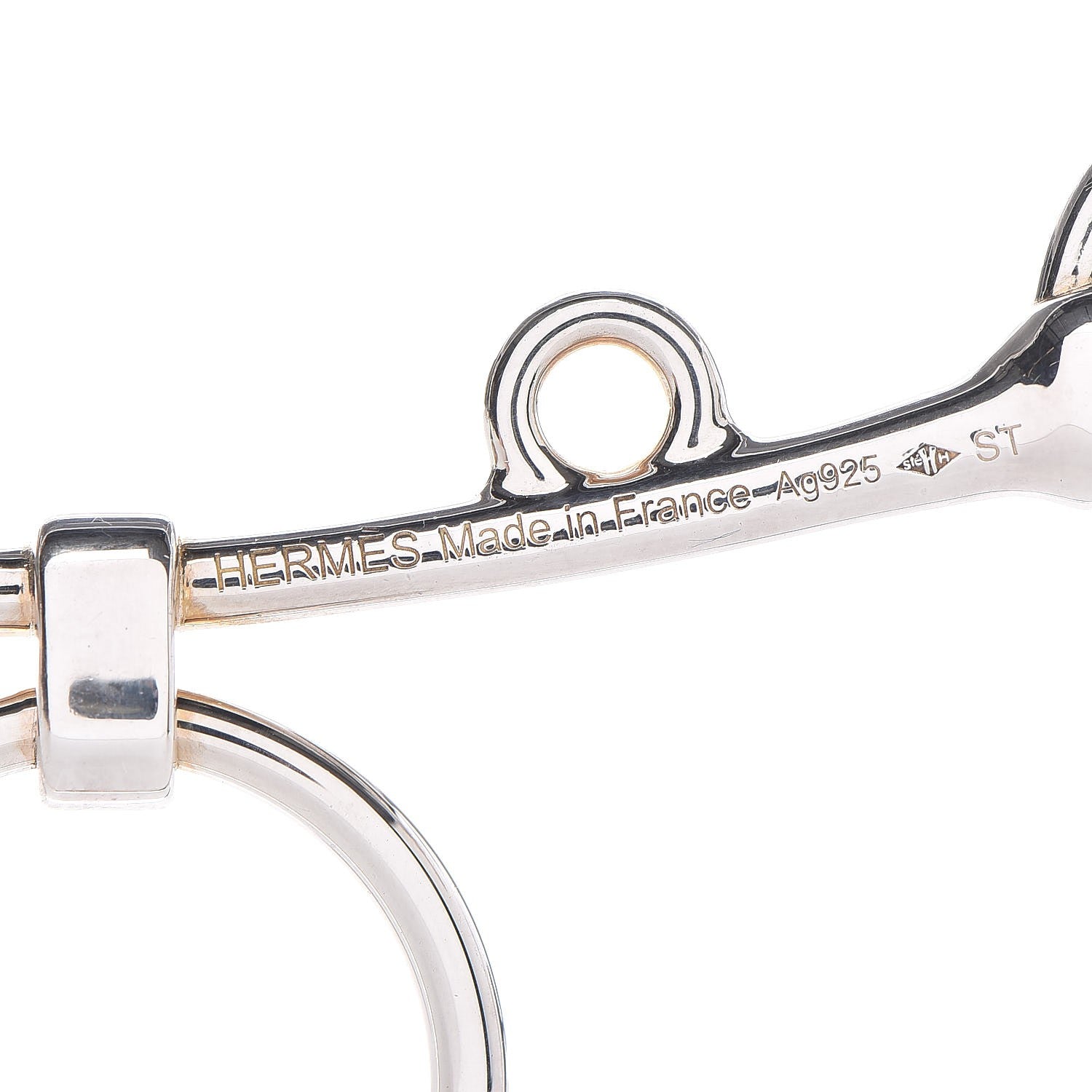 Hermes Sterling Silver Mors de Bride Long Necklace 8 of 9