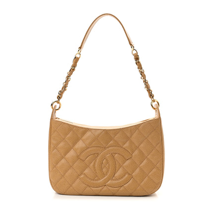 Chanel Caviar Quilted Timeless CC Shoulder Bag Beige 1 of 10