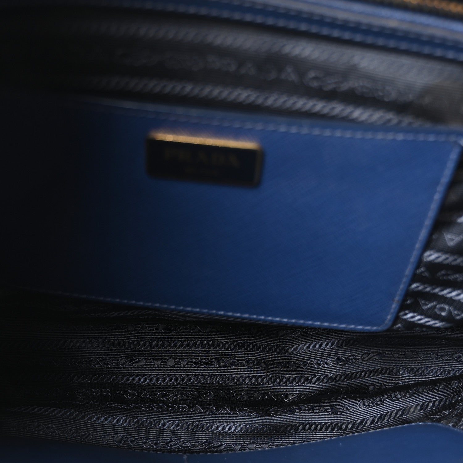Prada Saffiano Lux Medium Galleria Double Zip Tote Blue 5 of 10