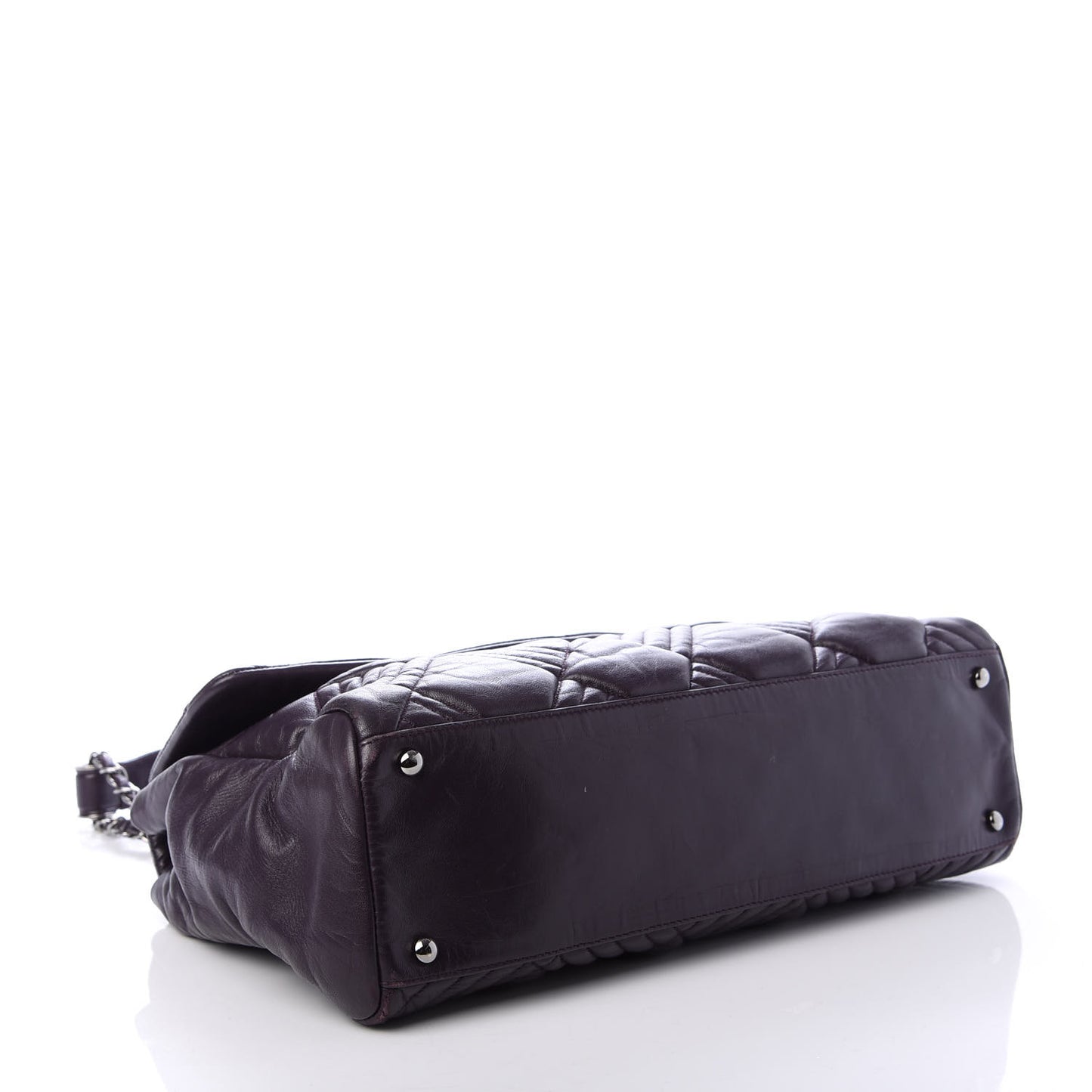 Lambskin In and Out XL Maxi Flap Dark Purple