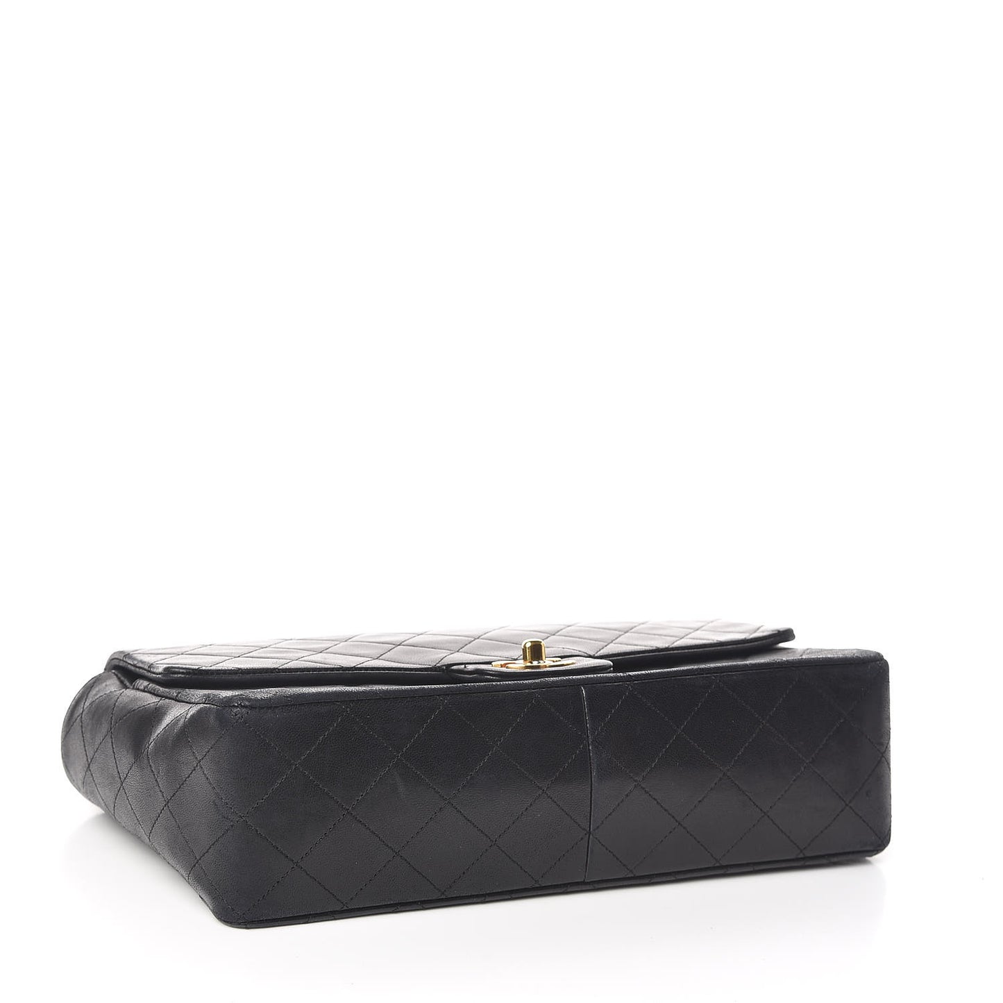 Lambskin Quilted Medium Single Flap Black