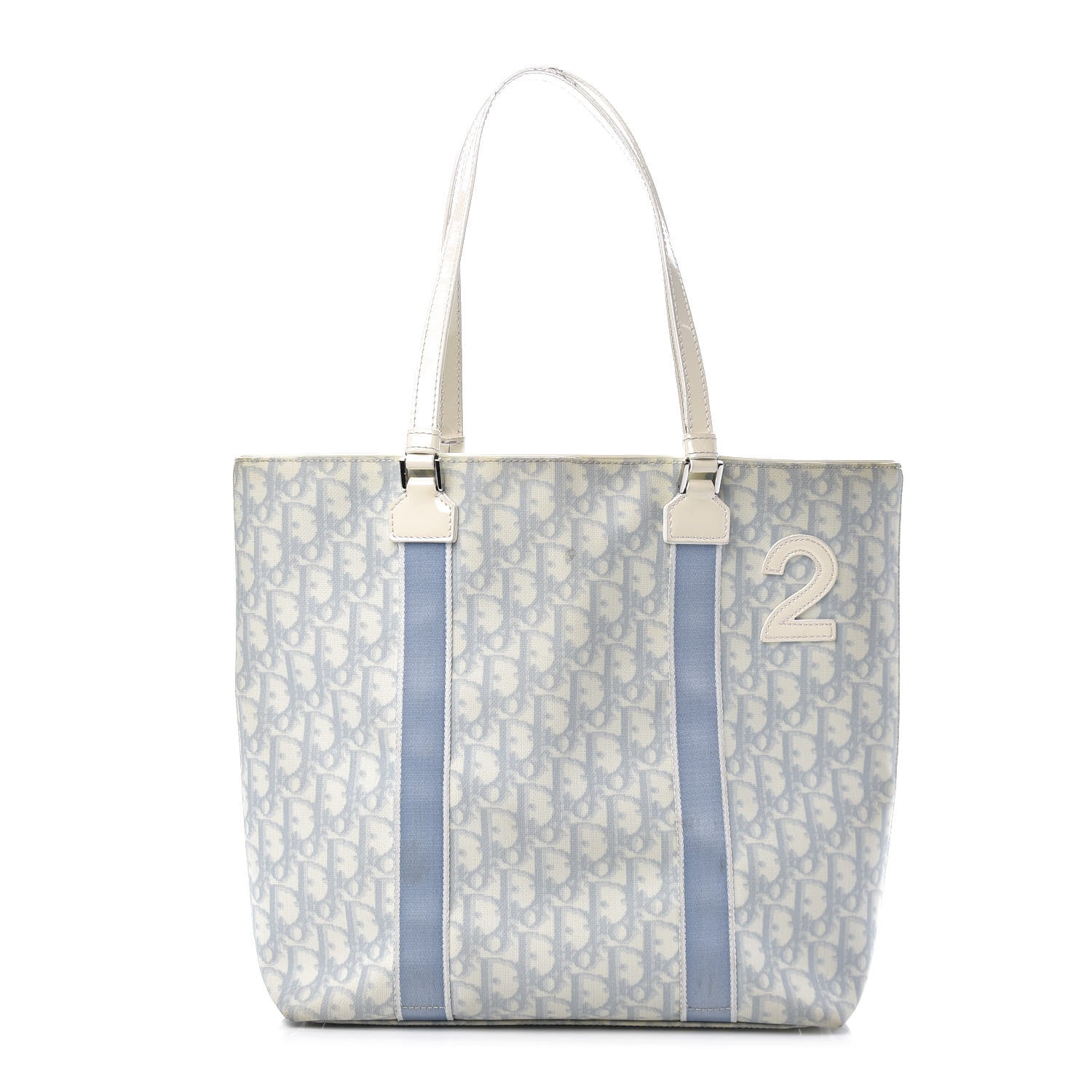 Christian Dior Monogram Trotter No 2 Shopping Tote Blue 1 of 12