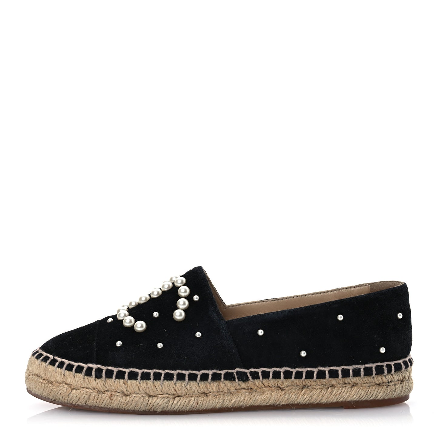 Suede Pearl CC Espadrilles 37 Black