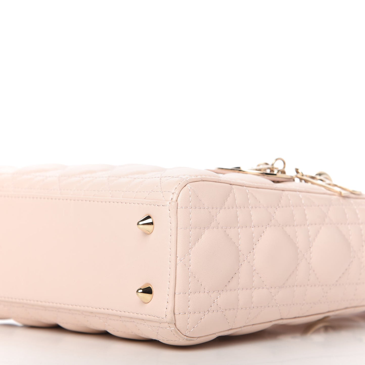 Lambskin Cannage Small Lucky Badges My Lady Dior Pink