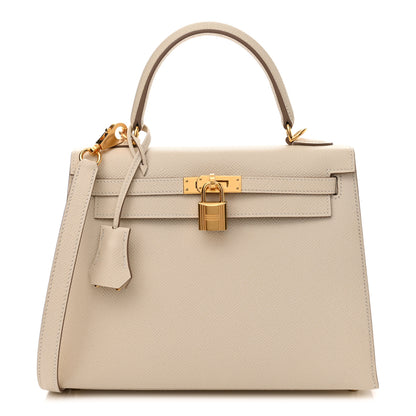 Hermes Epsom Kelly Sellier 25 Craie 1 of 10