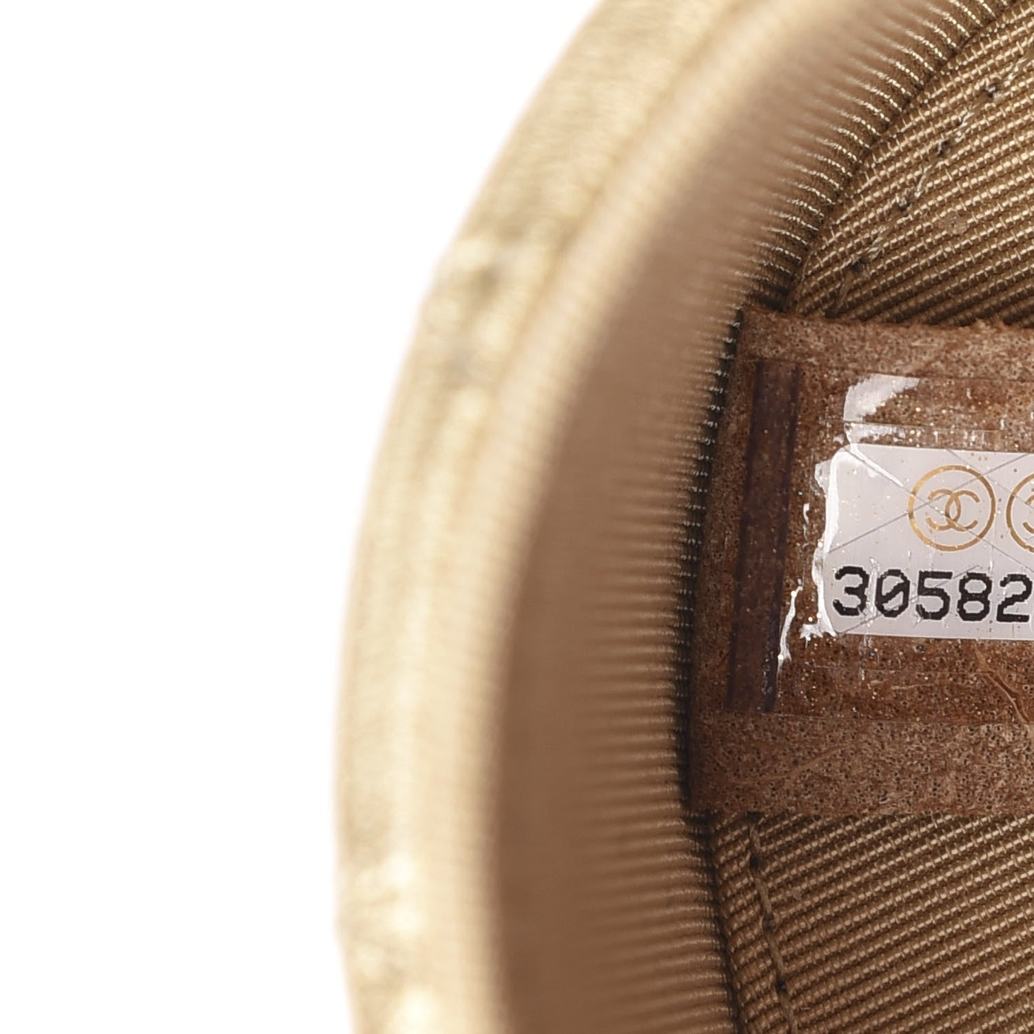 Chanel Metallic Lambskin Quilted Round Mini Vanity Case With Chain Gold 6 of 9