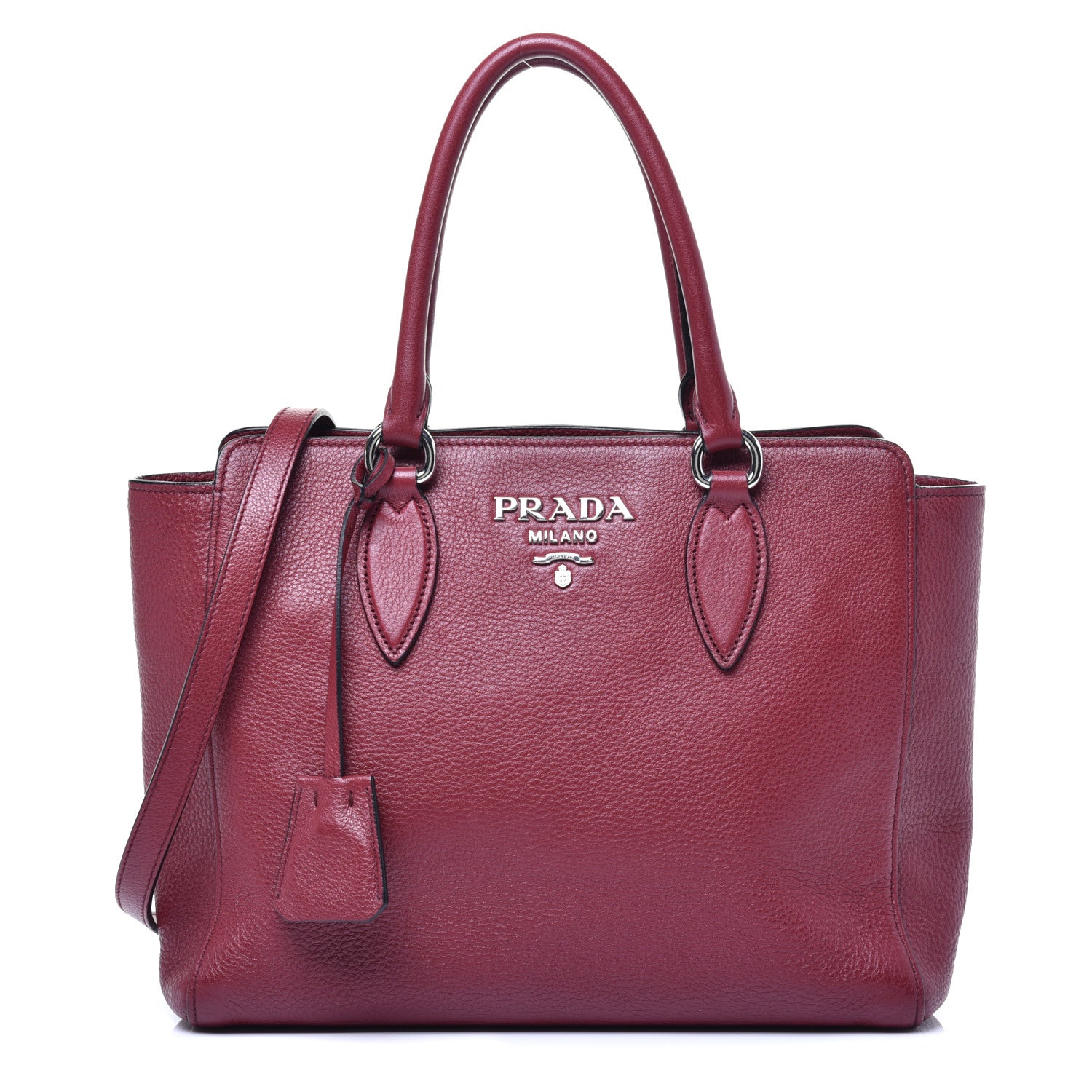 Prada Vitello Phenix Tote Cerise 1 of 8