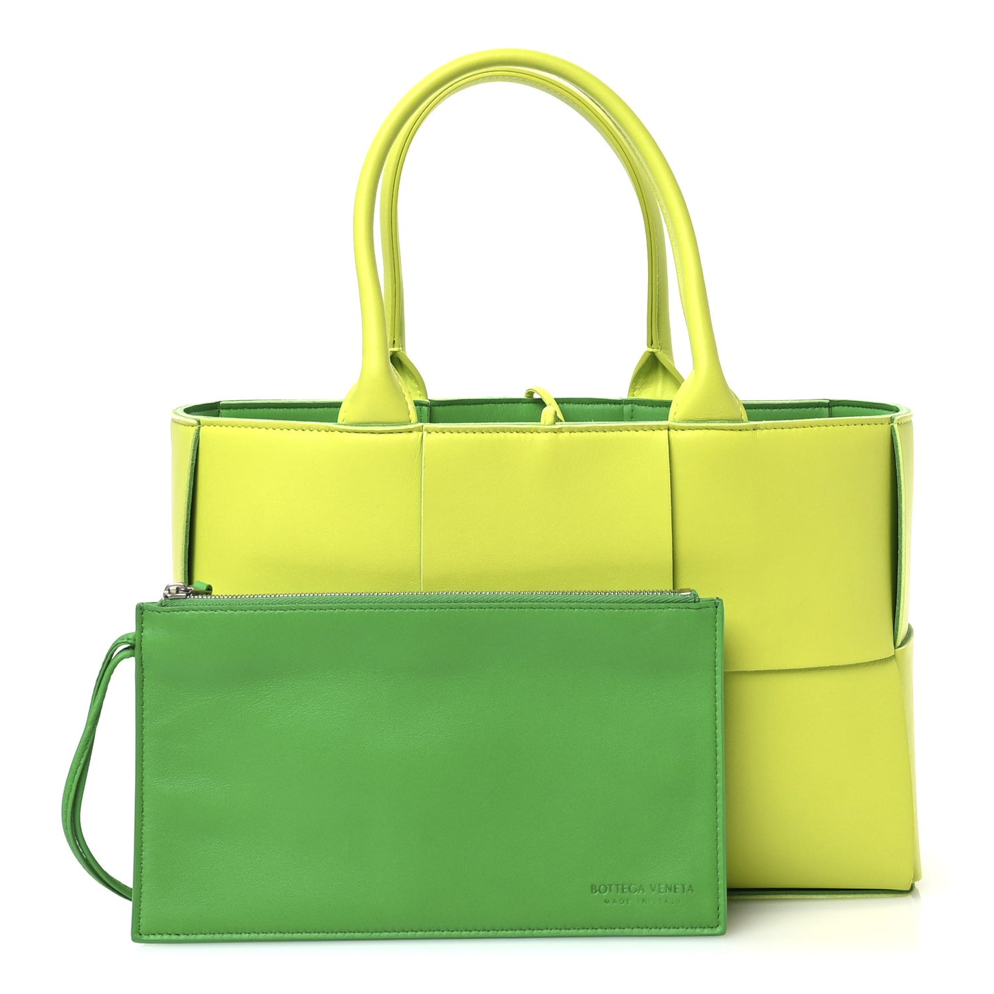 Nappa Maxi Intrecciato Small Arco Tote Acid