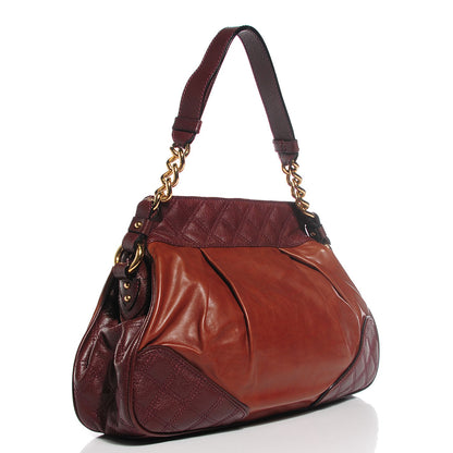 Marc Jacobs Calfskin Quilted Mixed Hobo Cognac 3 of 10