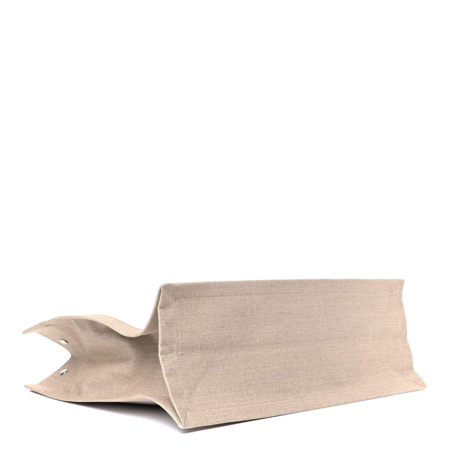 Saint Laurent Linen Calfskin Rive Gauche Tote Optic White 3 of 5