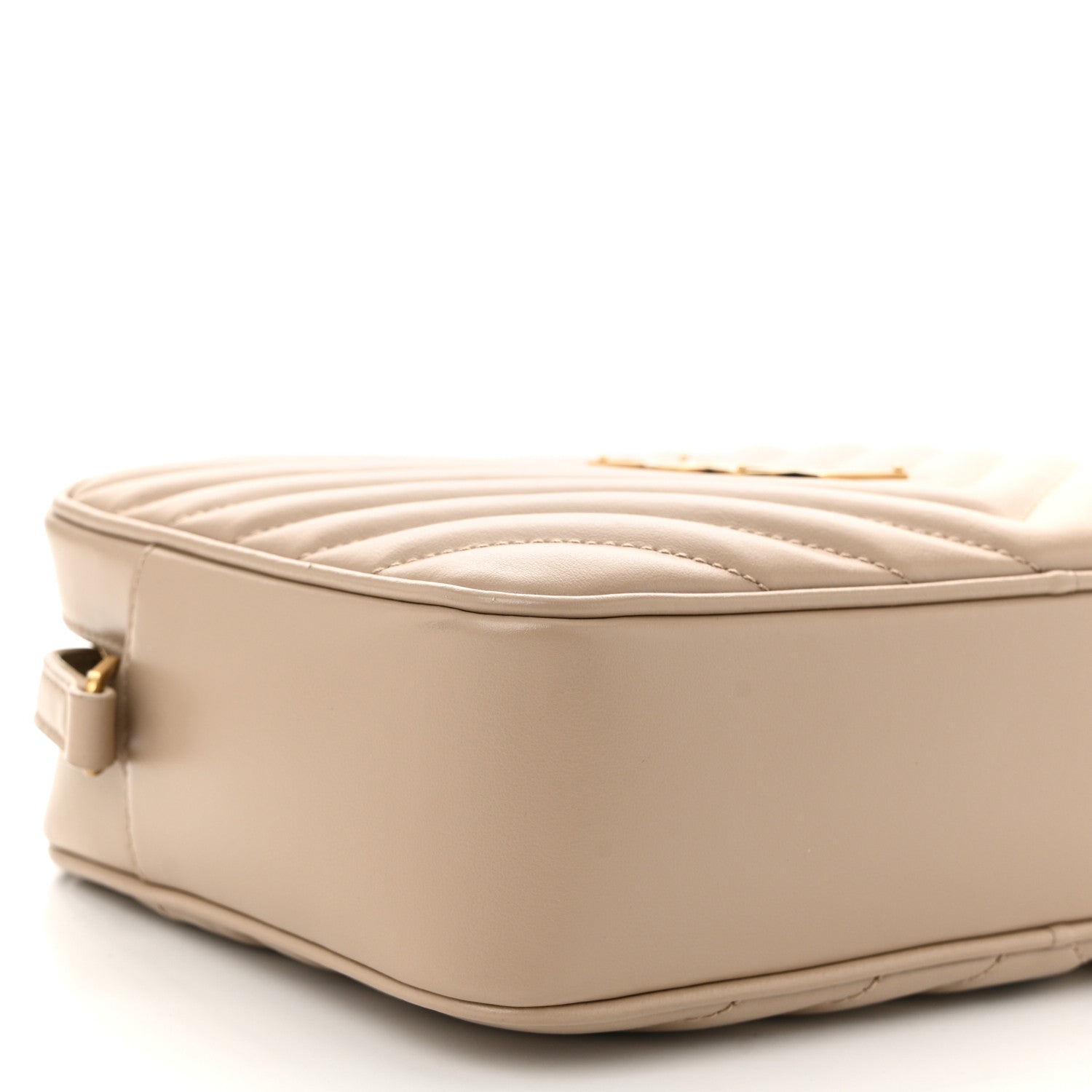 Saint Laurent Calfskin Matelasse Monogram Lou Camera Bag Dark Beige 9 of 10
