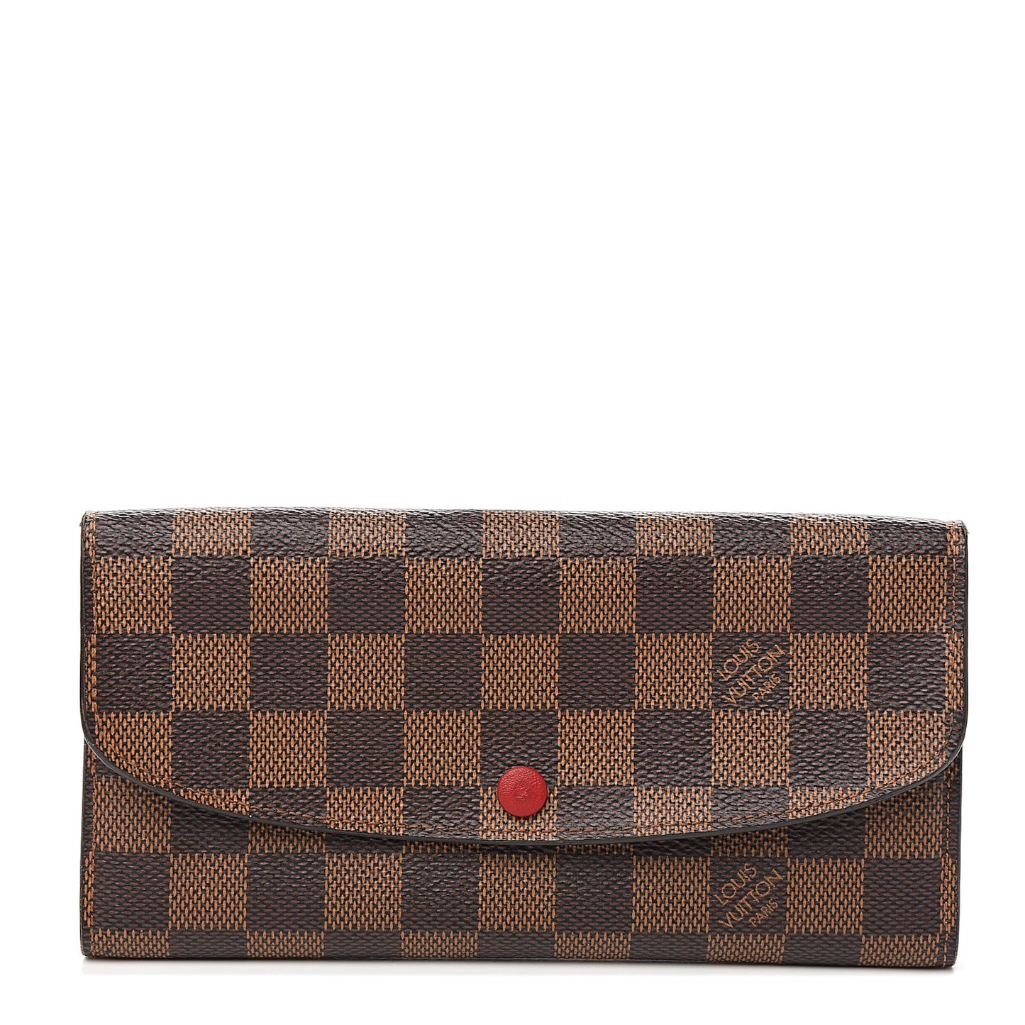 Damier Ebene Emilie Wallet Red