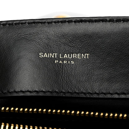 Saint Laurent Calfskin Y Quilted Monogram Medium Loulou Chain Satchel Black 6 of 11