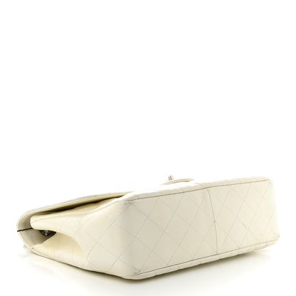 Chanel Caviar Quilted Jumbo Single Flap White 4 of 15