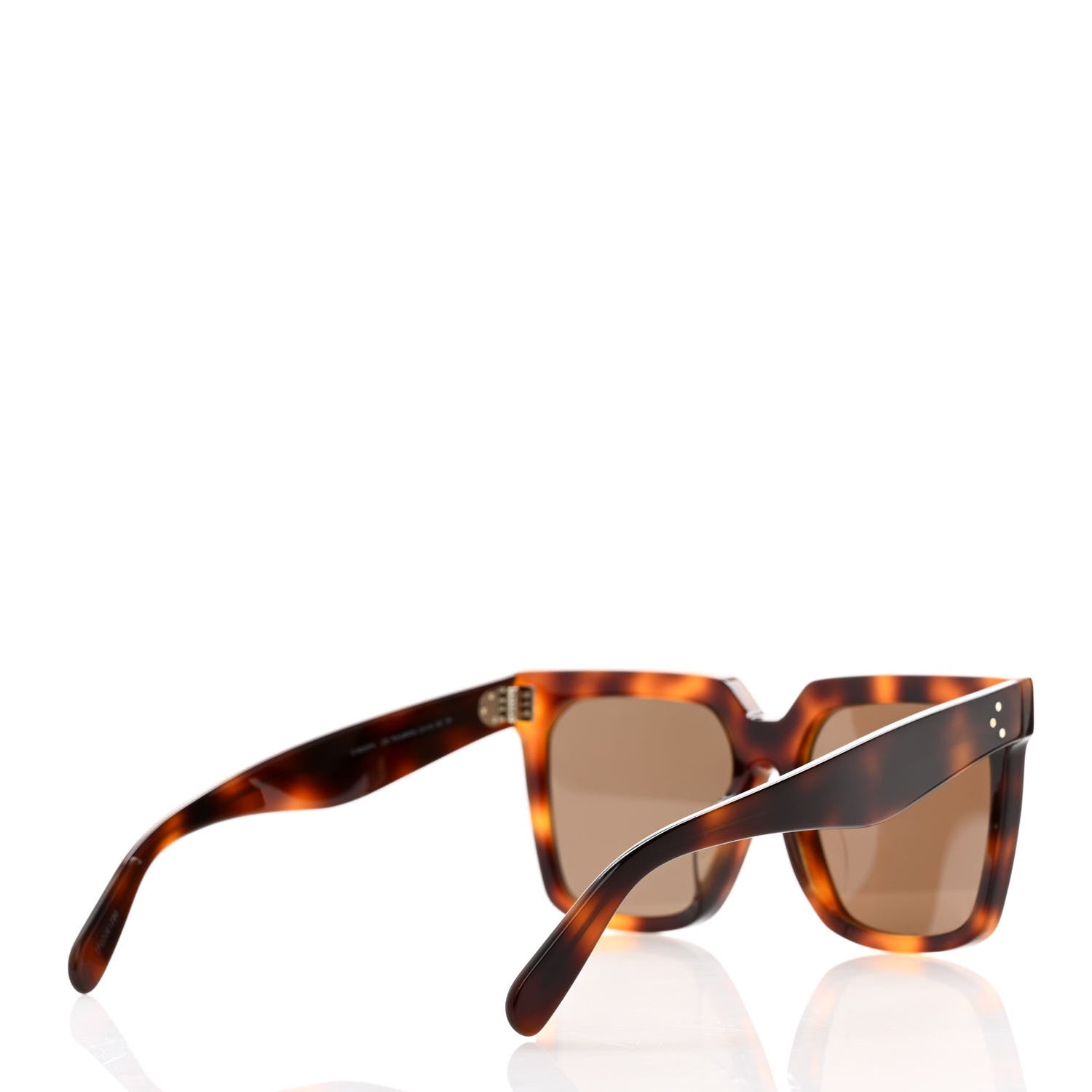 Celine Acetate Polarized Oversized Sunglasses CL4055FN Tortoise 4 of 7
